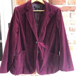 Claret velveteen women’s Lane Bryant blazer 18 EUC